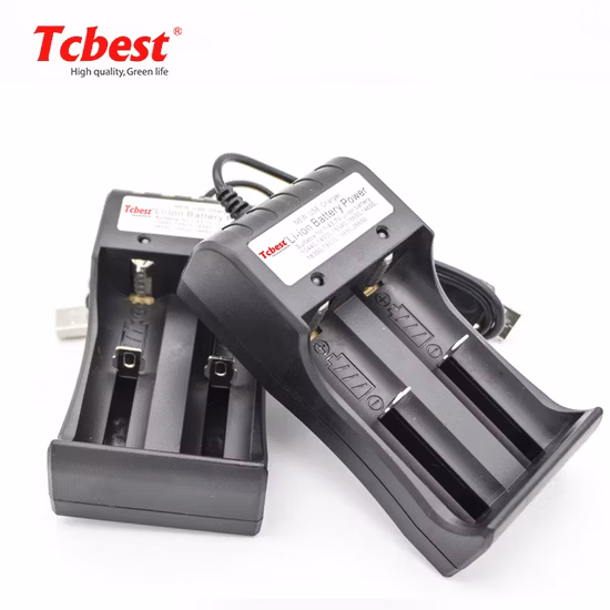 新しいリチウムイオンバッテリー USB 充電器 1-43.7V CE/RoHS US Au EU ポータブルスロット 26650/18650/10440/14500/18350/18500 に適しています